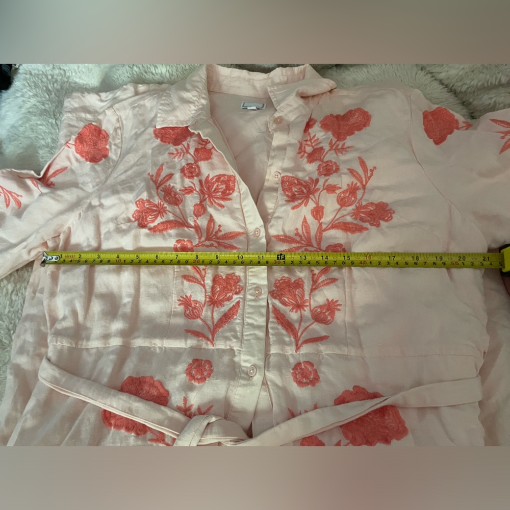 Society Social x Crown & Ivy Light Pink Caroline Maxi Floral Shirtdress, Size XL - Picture 6 of 7